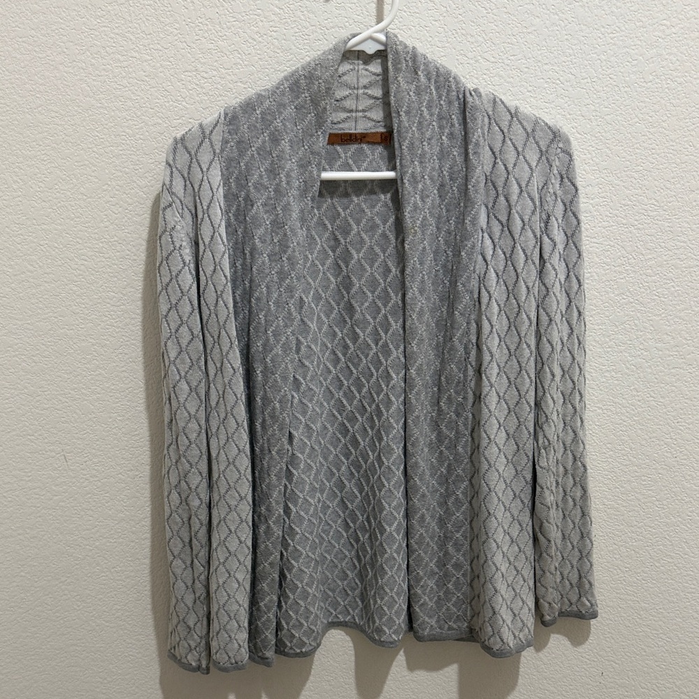 Belldini Silver Diamond Knit Cardigan